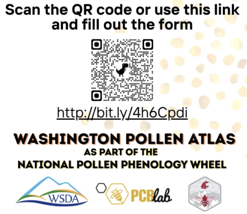 Advertisement for the Washington Pollen Atlas Sign-up Form